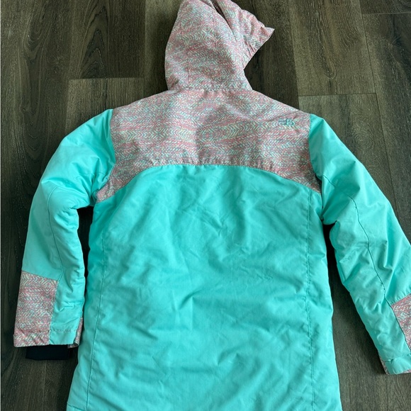 Arctix Winter Coat.  Girls size large.  Teal with pink details. - Picture 6 of 12